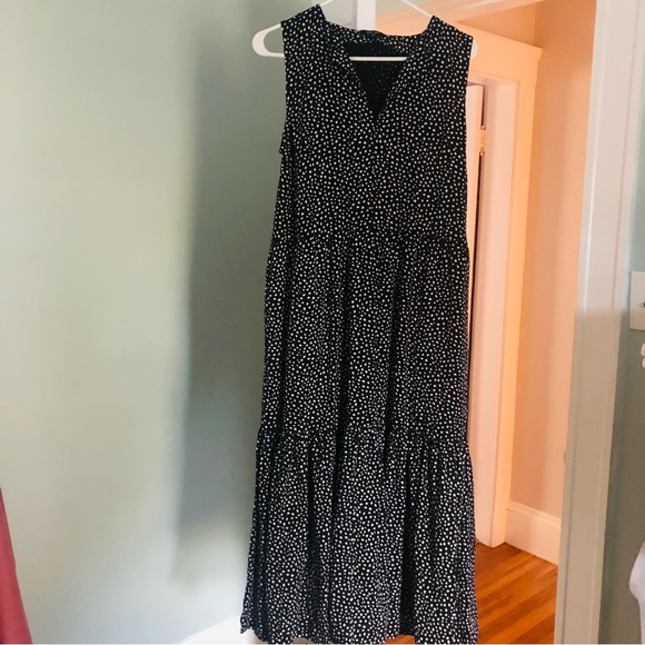 Saint+Sofia GREENWICH DRESS - BLACK SPOT TENCEL size 6 maxi - Picture 6 of 12